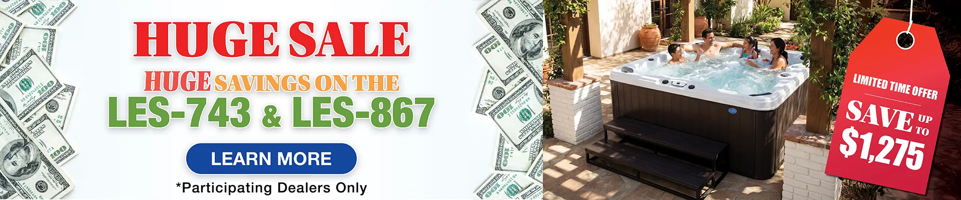 Calspas hot tub being used in a family setting - Odessa